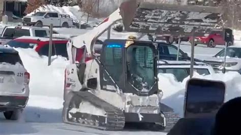 lincoln man skid steer|'On a rampage': Video shows Nebraska man slam Bobcat into .